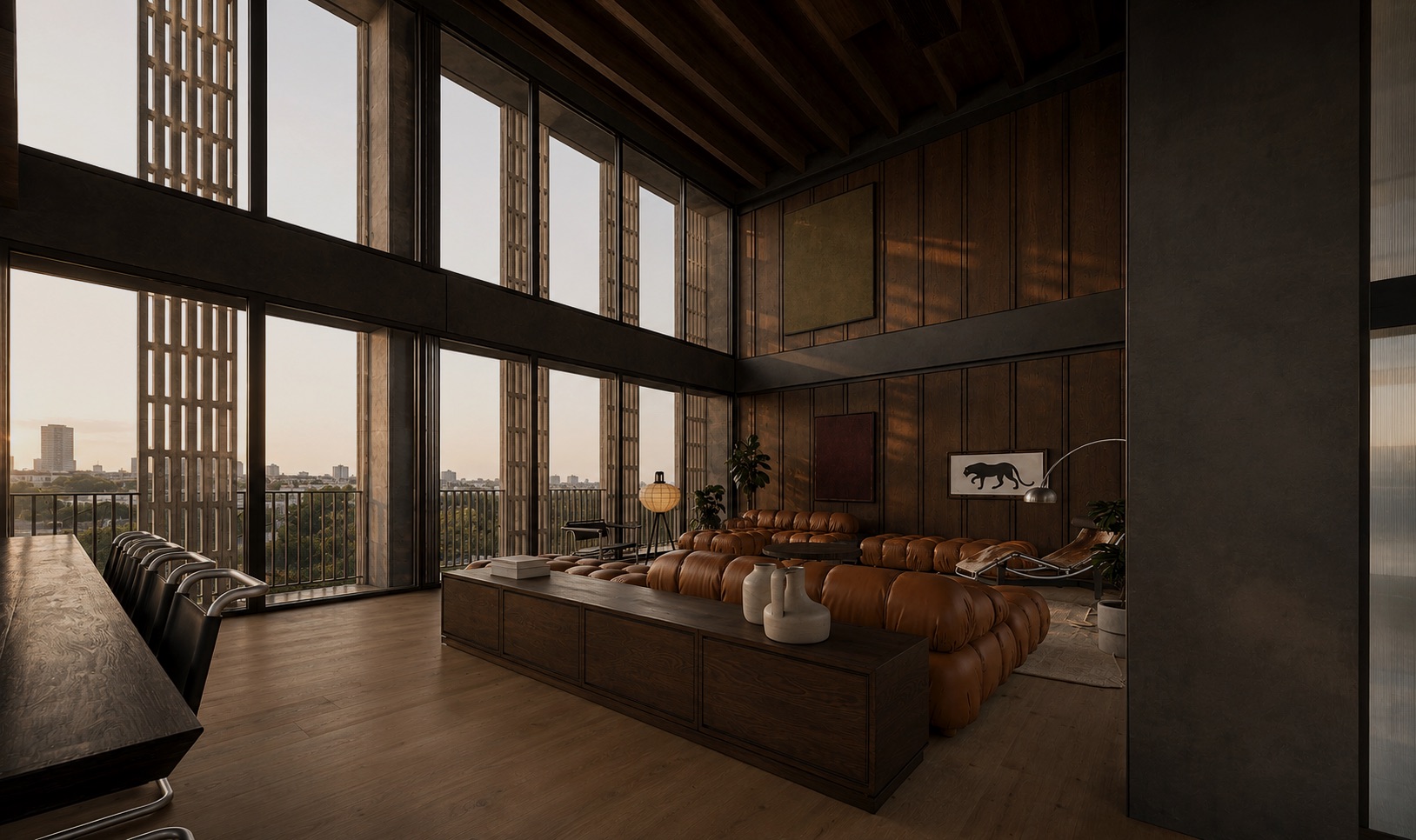 El Penthouse &middot; el &aacute;rea social vista desde el entrepiso