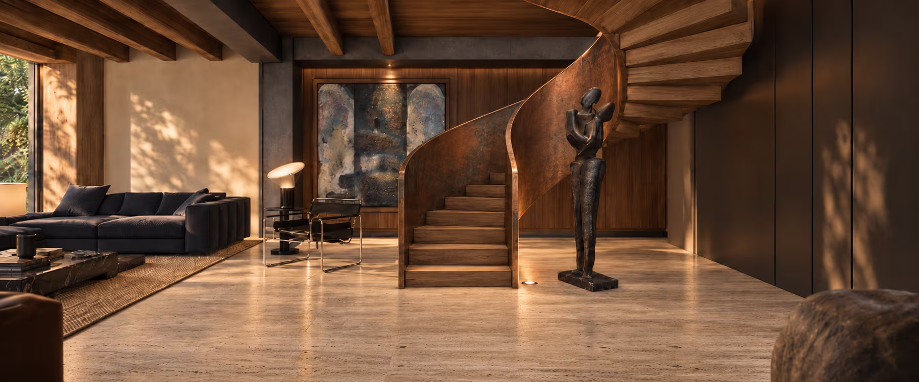 La Casa · la escalera, desde la sala