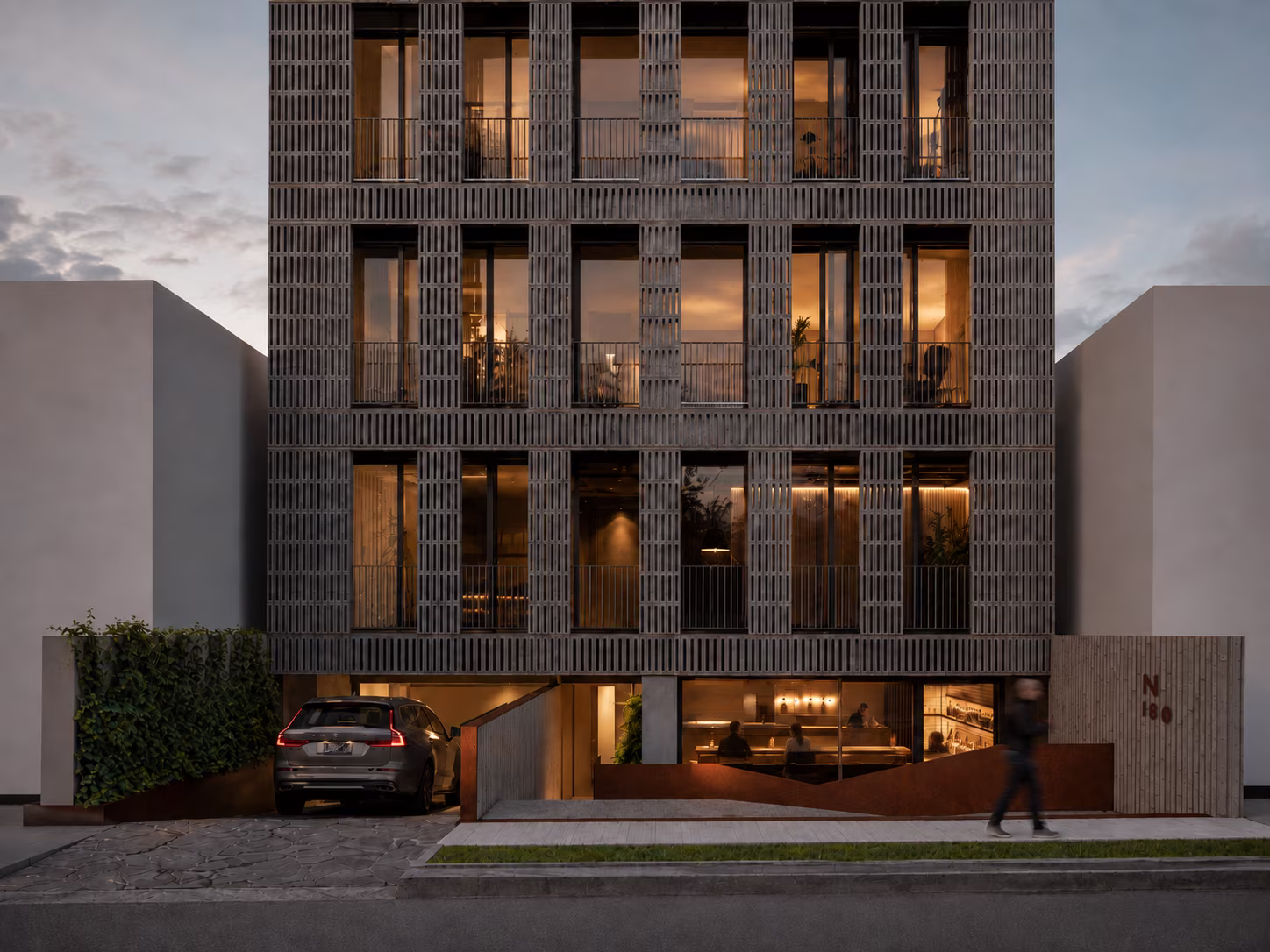 Napoleón 180 · la fachada a nivel de calle